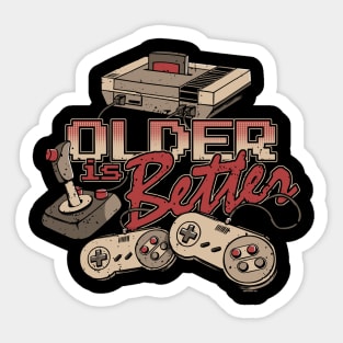 Older is Better Funny Video Gamer Sticker